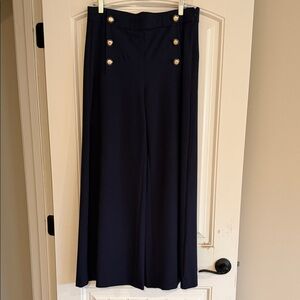 Ann Taylor Midnight Blue Wide Leg Trousers